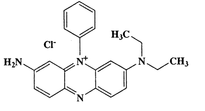 3-Amino-5-phenyl-7-diethylaminophenazinium chloride,Phenazinium,3-amino-7-(diethylamino)-5-phenylchloride,CAS 4569-86-2,378.9,C22H23ClN4