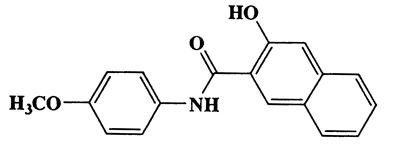 3-Hydroxy-N-(4-methoxyphenyl)-2-naphthamide,2-Naphthalenecarboxamide,3-hydroxy-N-(4-methoxyphenyl)-,CAS 92-79-5,293.32,C18H15NO3