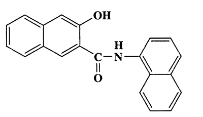 3-Hydroxy-N-(naphthalen-1-yl)-2-naphthamide,2-Naphthalenecarboxamide,3-hydroxy-N-1-naphthalenyl-,CAS 132-68-3,313.35,C21H15NO2