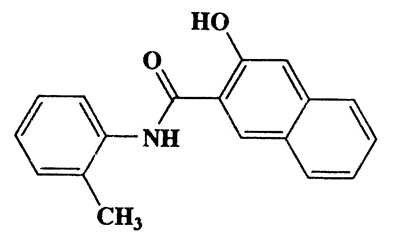 3-Hydroxy-N-o-tolyl-2-naphthamide,2-Naphthalenecarboxamide,3-hydroxy-N-(2-methylphenyl)-,CAS 135-61-5,277.32,C18H15NO2