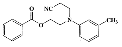 3-Methyl-N-cyanoethyl-N-benzoyloxyethylaniline,Propanenitrile,3-[[2-(benzoyloxy)ethyl](3-methylphenyl)amino]-,CAS 88938-62-9,308.37,C19H20N2O2