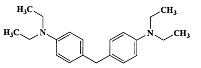 4-(4-Diethylamino)benzyl)-N,N-diethylbenzenamine,4,4'-di(diethylamino)diphenylmethane,Benzenamine,4,4'-methylenebis[N,N-diethyl-,CAS 135-91-1,310.48,C21H30N2