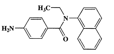 4-Amino-N-ethyl-N-(naphthalen-1-yl)benzarnide,Benzamide,4-amino-N-ethyl-N-1-naphthalenyl-,CAS 6361-29-1,290.36,C19H18N2O