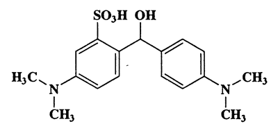 5-(Dimethylamino)-2-((4-(dimethylamino)phenyl)(hydroxy)methyl)benzenesulfonic acid,o-Toluenesulfonic acid,5-(dimethylamino)-a-[p-(dimethylamino)phenyl]-a-hydroxy-,CAS 6387-23-1,350.43,C17H22N2O4S