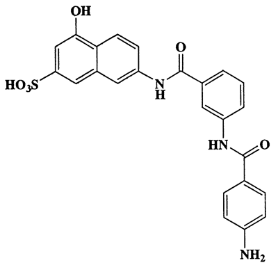 6-[3-(4-Aminobenzamido)benzamido]-1-naphthol-3-sulfonic acid,477.49,C24H19N3O6S