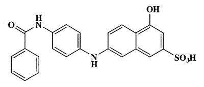 6-(4-Benzamidoanilino)-1-naphthol-3-sulfonic acid,2-Naphthalenesulfonic acid,7-[[4-(benzoylamino)phenyl]amino]-4-hydroxy-,CAS 6259-47-8,434.46,C23H18N2O5S