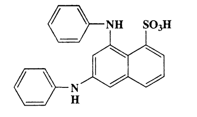 6,8-Bis(phenylamino)naphthalene-1-sulfonic acid,1-Naphthalenesulfonic acid,6,8-bis(phenylamino)-,CAS 129-93-1,390.45,C22H18N2O3S