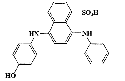 8-Anilino-5-(4-hydroxyanilino)-1-naphthalenesulfonic acid,1-Naphthalenesulfonic acid,5-[(4-hydroxyphenyl)amino]-8-(phenylamino)-,CAS 82-31-5,406.45,C22H18N2O4S
