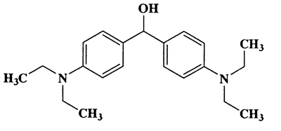 Bis(4-(diethylamino)phenyl)methanol,Benzenemethanol,4-(diethylamino)-2-[4-(diethylamino)phenyl]-,CAS 134-91-8,326.48,C21H30N2O