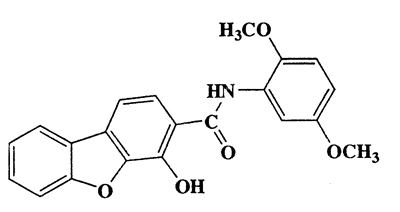 N-(2,5-dimethoxybenzene-1-yl)-4-hydroxy-3-dibenzofuranamide,3-Dibenzofurancarboxanilide,2-hydroxy-2',5'dimethoxy-,CAS 132-62-7,363.36,C21H17NO5