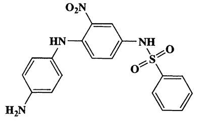 N-(4-(4-aminophenylamino)-3-nitrophenyl)benzene sulfonamide,384.41,C18H16N4O4S