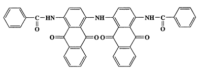 N-[4-(4-benzoylimino-9,10-dioxo-anthracen-1-ylidene)amino-9,10-dihydroxy-anthracen-1-yl]benzamide,Benzamide,N,N'-[iminobis(9,10-dihydro-9,10-dioxo-4,1-anthracenediyl)]bis-,CAS 128-79-0,667.66,C42H25N3O6