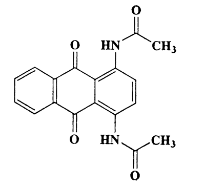 N-(4-acetamido-9,10-dioxo-9,10-dihydroanthracene-1-yl)acetamide,Acetamide,N,N'(9,10-dihydro-9,10-dioxo-1,4-anthracenediyl)bis-,CAS 6534-28-7,322.31,C18H14N2O4