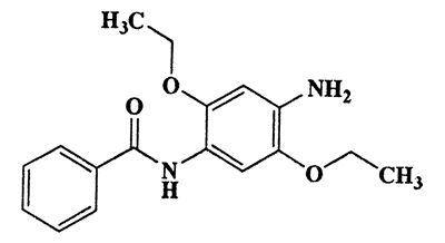 N-(4-amino-2,5-diethoxyphenyl)benzamide,Benzamide,N-(4-amino-2,5-diethoxyphenyl)-,CAS 120-00-3,300.35,C17H20N2O3