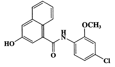 N-(4-chloro-2-methoxyphenyl)-3-hydroxy-1-naphthamide,327.76,C18H14ClNO