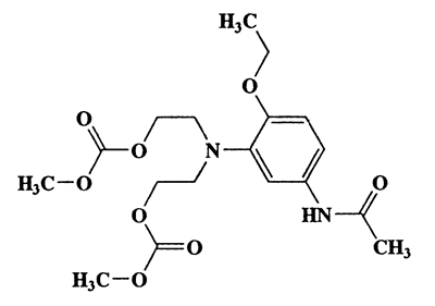 N,N-bis(2-(methoxycarbonyloxy)ethyl)-2-ethoxy-5-acetamidobenzenamine,N,N-bis(2-(methoxycarbonyloxy)ethyl)-2-ethoxy-5-acetamidobenzenamine,398.41,C18H26N2O8