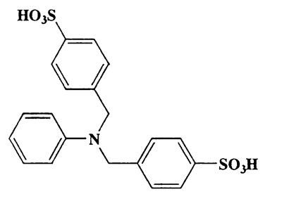 N,N-bis(4-sulfobenzyl)aniline,Benzenesulfonic acid,4,4'-[(phenylimino)bis(methylene)]bis-,CAS 94166-71-9,433.5,C20H19NO6S2